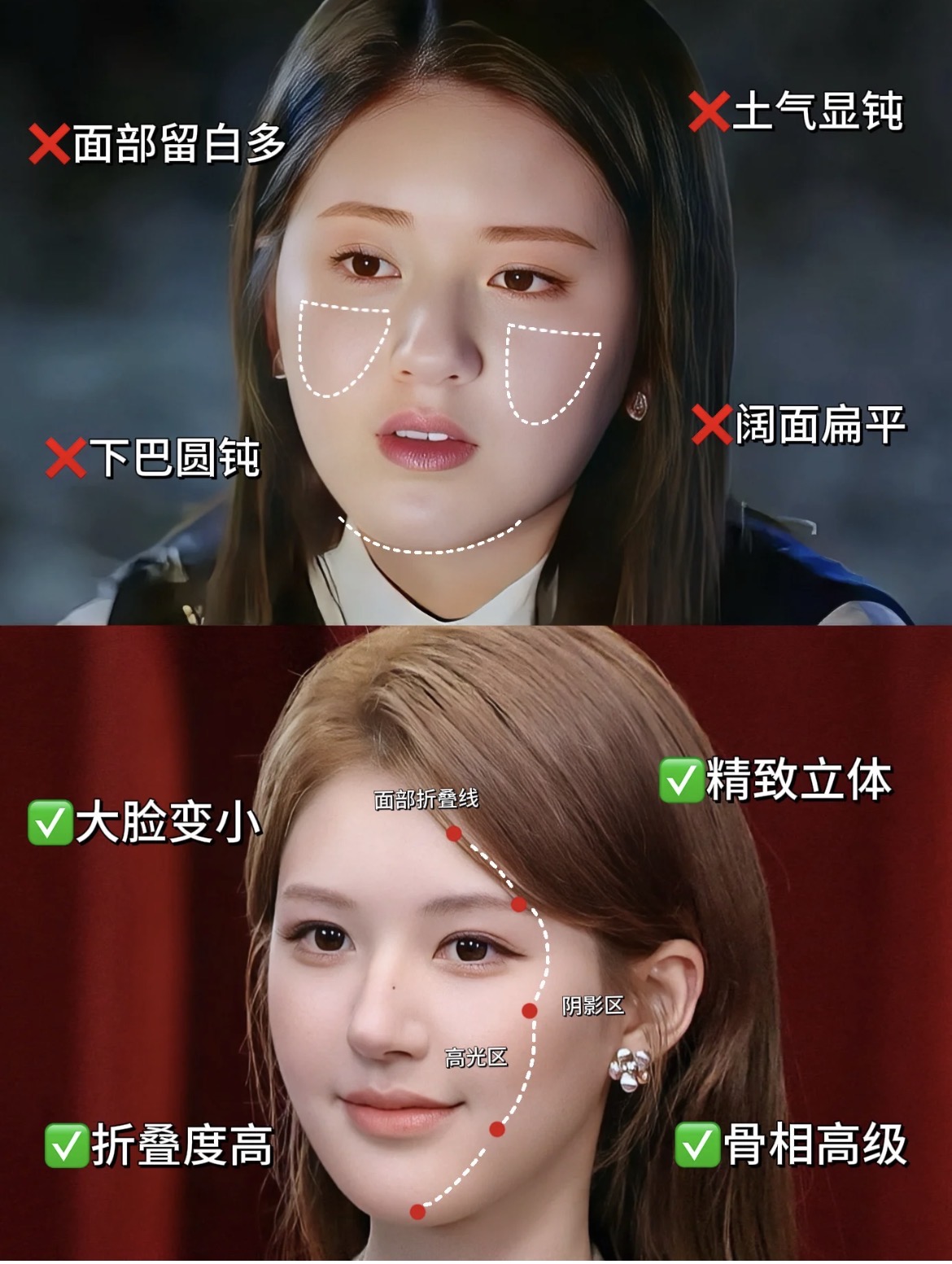 扁平脸怎么变立体?普通人3步“逆袭”高级骨相美女,干货满满!