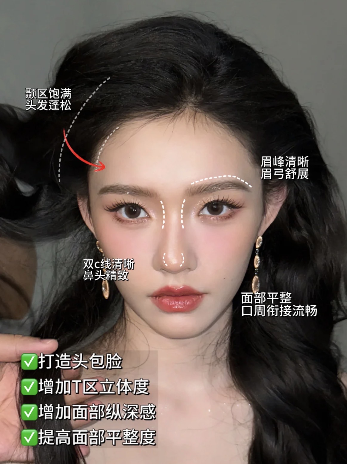 扁平脸怎么变立体?普通人3步“逆袭”高级骨相美女,干货满满!