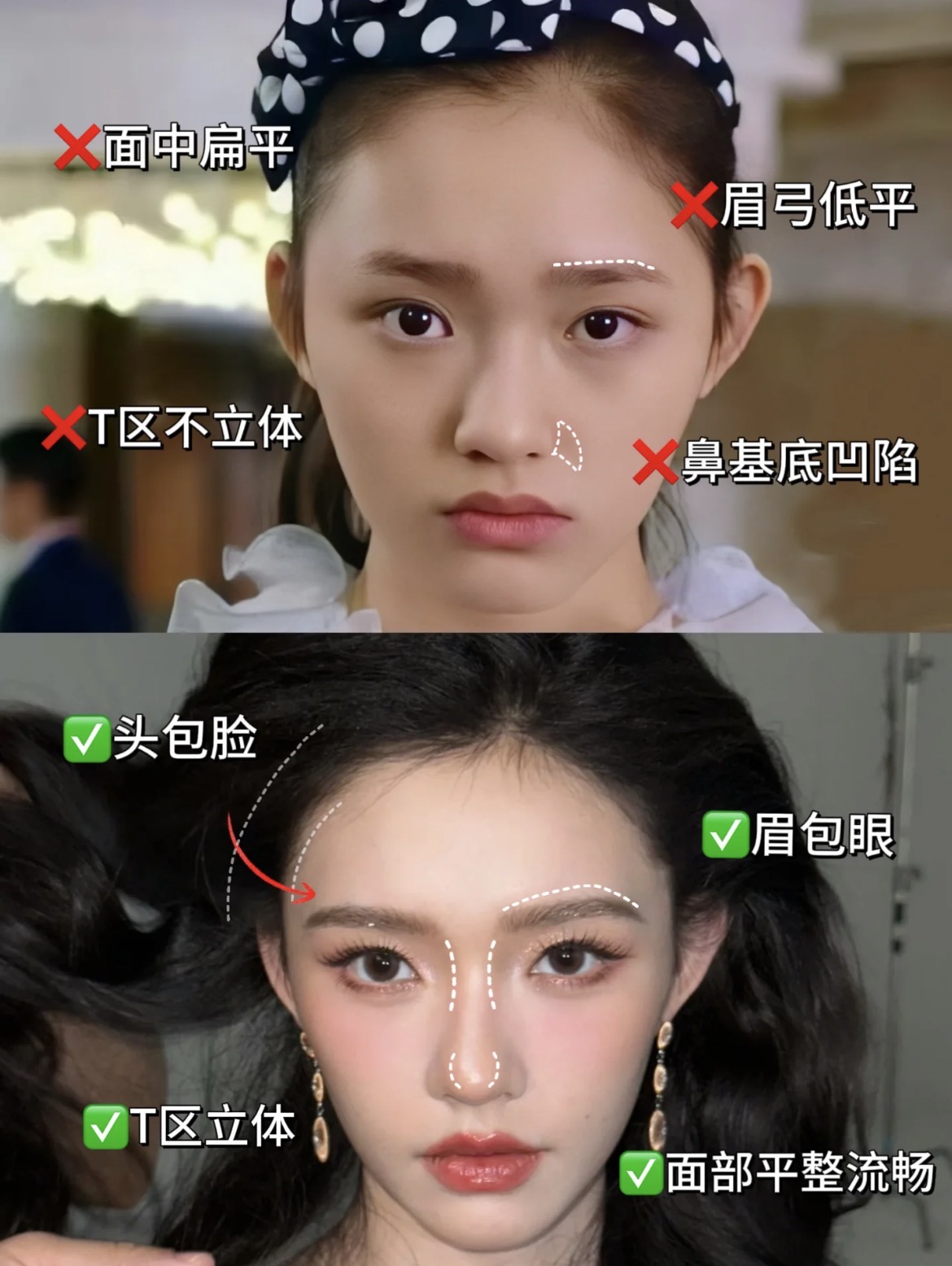 扁平脸怎么变立体?普通人3步“逆袭”高级骨相美女,干货满满!