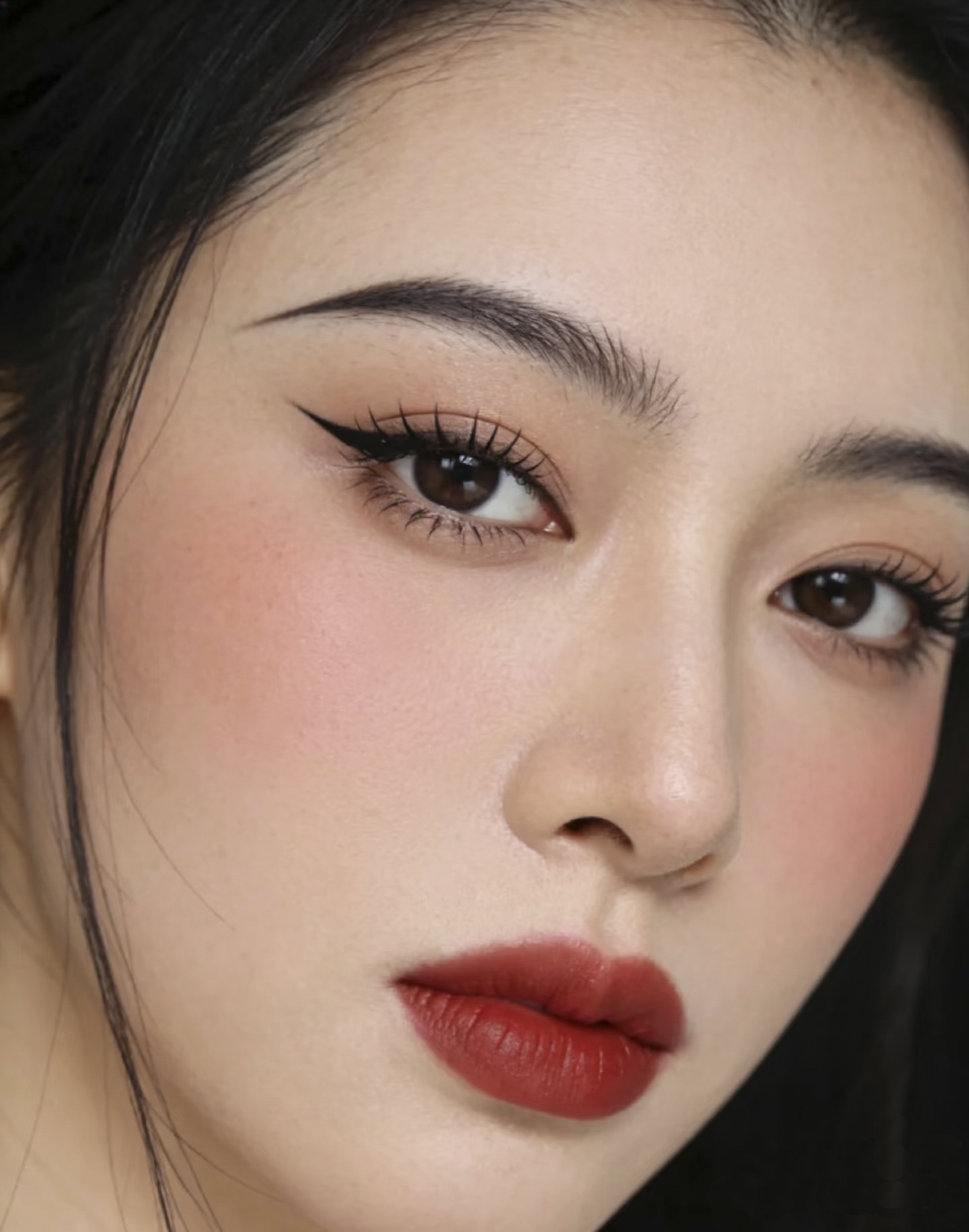 中式美人化妆教程-圆脸超适合